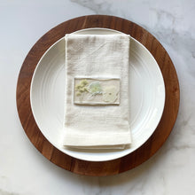 Load image into Gallery viewer, Blue Floral Silver Place Card