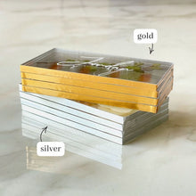 Load image into Gallery viewer, gold versus silver linings for wedding place cards