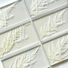 Load image into Gallery viewer, multiple white fern place cards