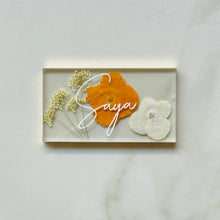 Load image into Gallery viewer, orange gold floral place cards