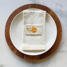 Load image into Gallery viewer, orange silver floral place cards