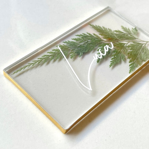fern gold place cards