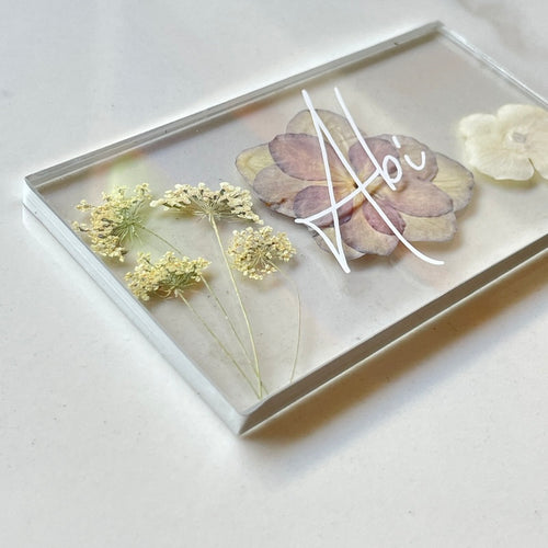 purple silver floral place cards